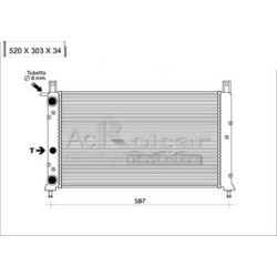 Engine cooling radiator - Fiat Fiorino  / Uno Turbo IE