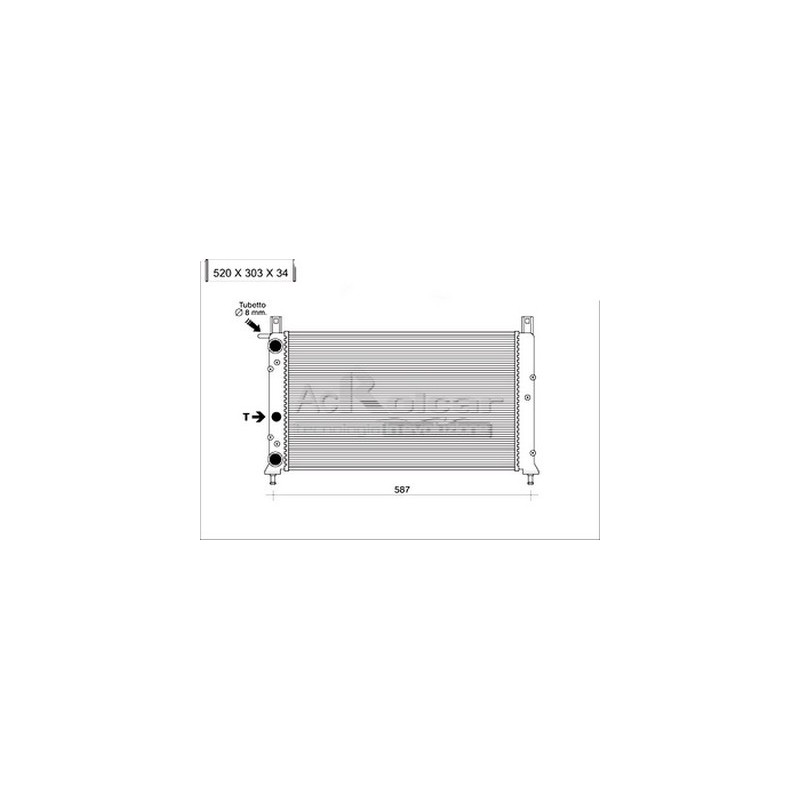 Engine cooling radiator - Fiat Fiorino  / Uno Turbo IE