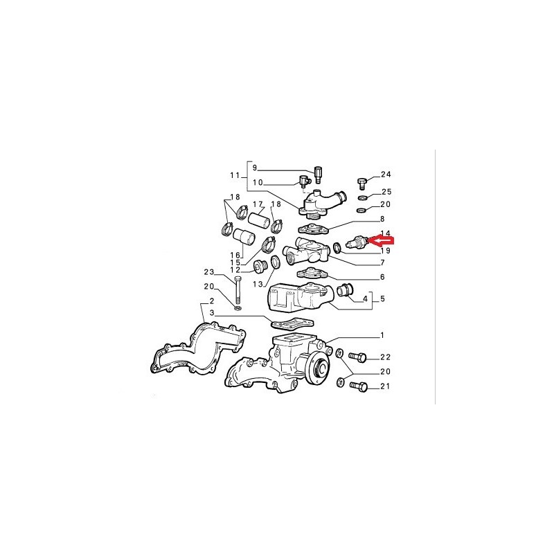 Sensore temperatura   - Fiat Croma V6 / Lanciat Thema V6