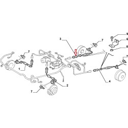 Flessibile posteriore  destro ABS - Fiat Punto 1,8 16V (1999 -- 2003)