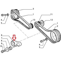 Left timing belt bearing  - Alfa Romeo 33 / 145 / 146