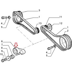 Right timing belt bearing  - Alfa Romeo 33 / 145 / 146