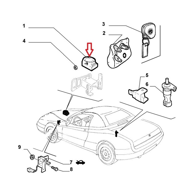 Scatola centralina alarm  -  - Alfa Romeo GTV / Spider