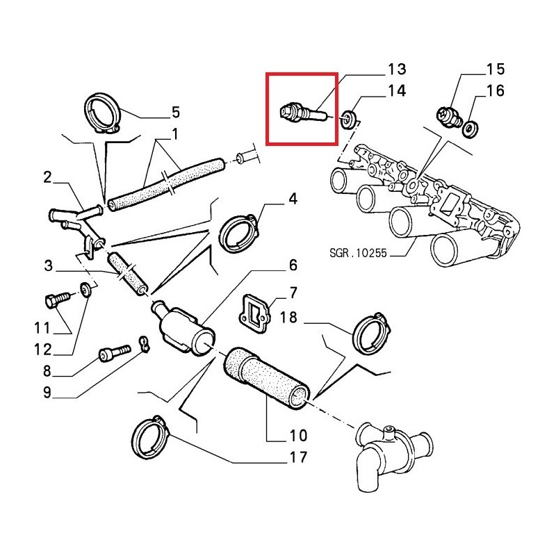 Sensore temperatura  - Alfa Romeo 155 / 164 / 75 / GTV / Spider / Lancia Kappa