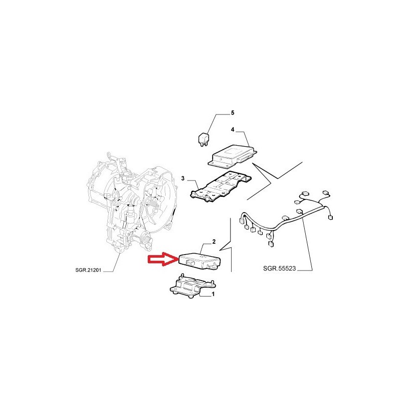 Scatola ellettronica  -  Fiat Punto (1993 - 2000) / Lancia Ypsilon (1995 - 2000)