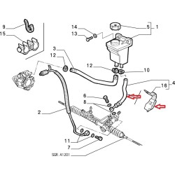 Power steering hose - Fiat Coupe (1996 - 2000) 1,8 16V