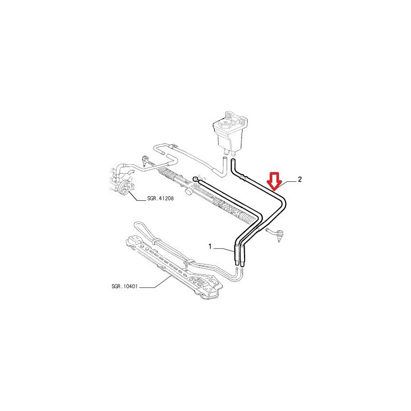 Power steering hose - Alfa Romeo 156 Selespeed