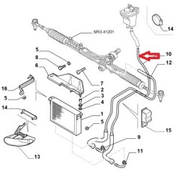 Power steering hose - Alfa Romeo 147 GTA Selespeed