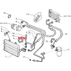 Air cooling hose - Fiat Coupe  (1994 -- 1996)