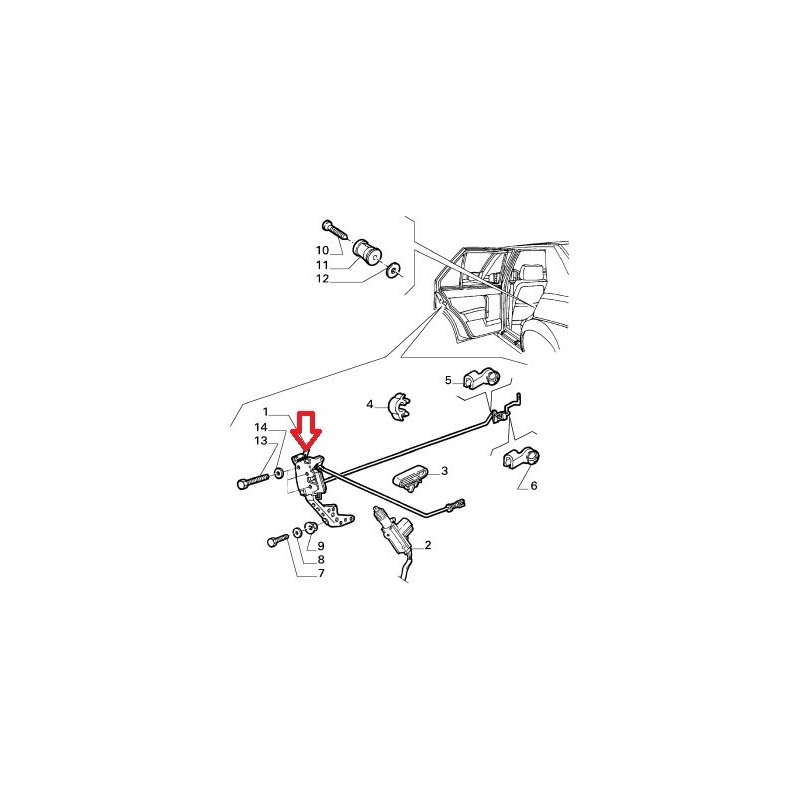 Serratura posteriore sinistra - Alfa Romeo 75