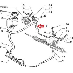 Power steering hose - Alfa Romeo GTV / SPIDER (1998 - 2005)