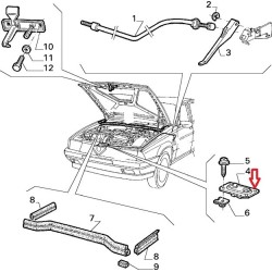 Bonnet lock - Alfa Romeo 75 / SZ / RZ