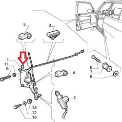 Serratura anteriore sinistra - Alfa Romeo 75