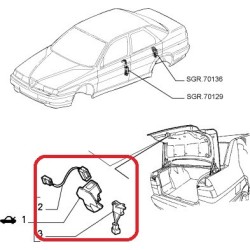 Serrure de coffre - Alfa Romeo 155