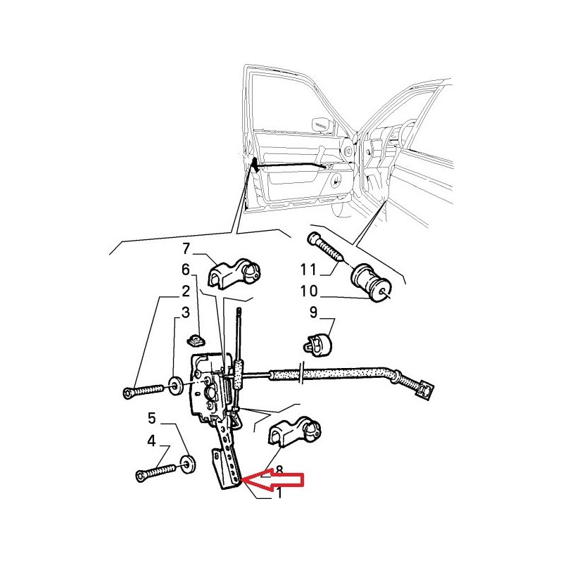 Right front door lock - Alfa Romeo 164