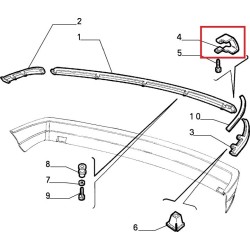 Left molding - Alfa Romeo 164 Super