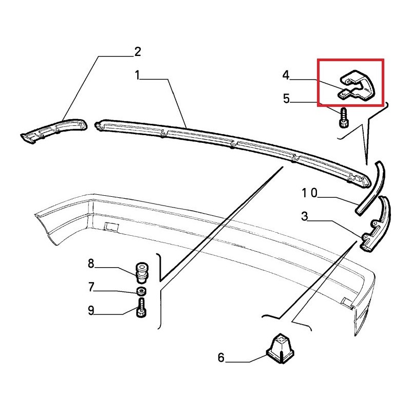 Baguette gauche - Alfa Romeo 164 Super