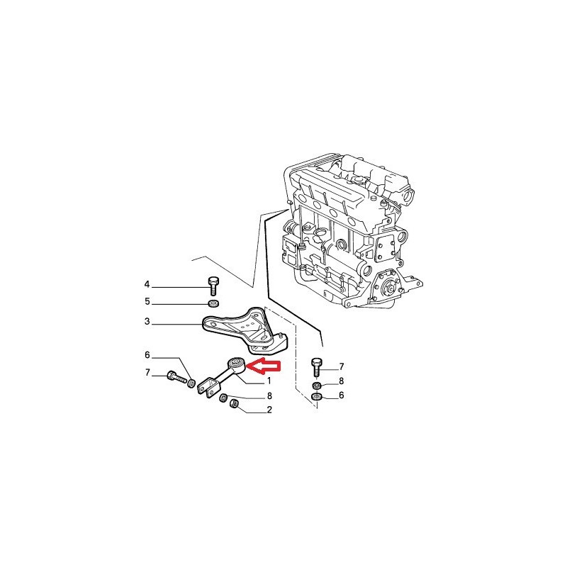 Tirante motore  - Alfa Romeo 155  1,7 / 1,8 / 2,0