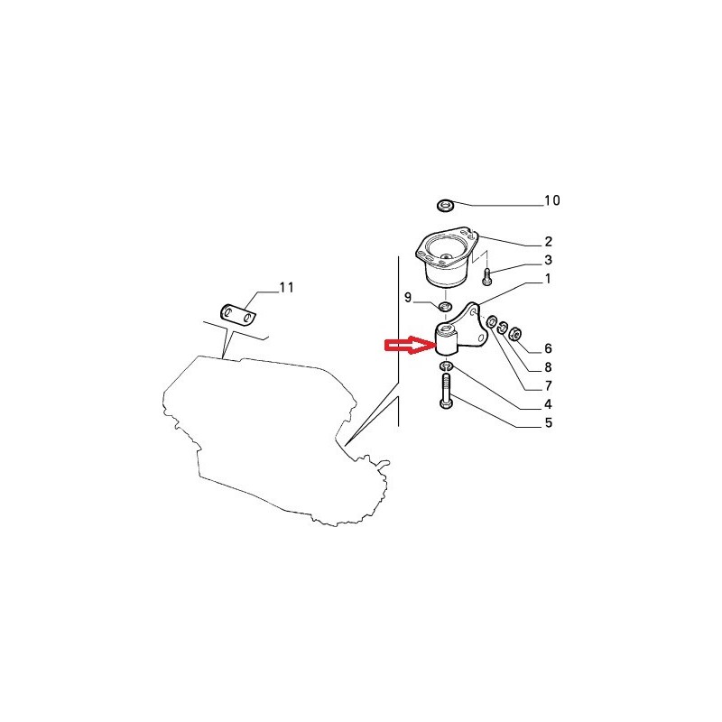 Support moteur - Alfa Romeo GTV / SPIDER 2,0 V6 TB / 3,0 V6 24V