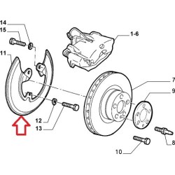 Right brake disc protection - Alfa Romeo 164