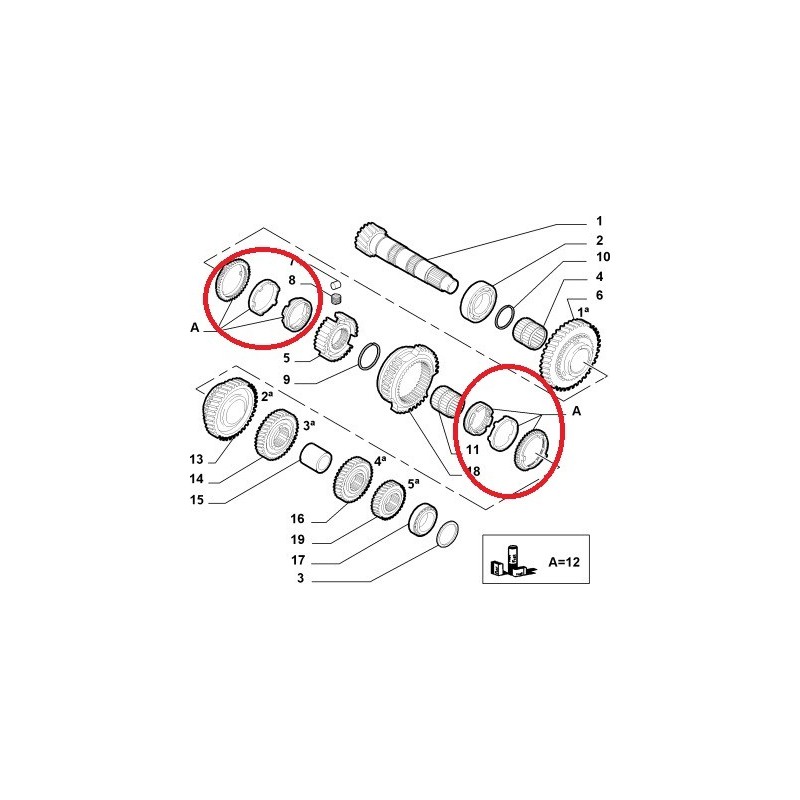 Syncro ring set - Alfa Romeo / Fiat / Lancia