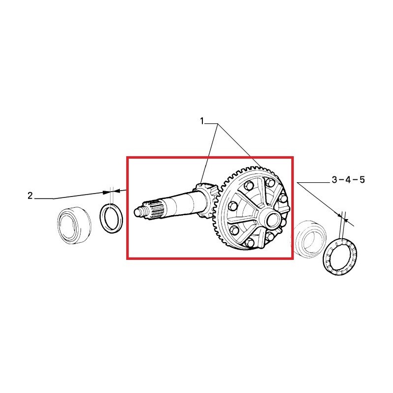 Differential  - Fiat Panda 4X4 (1985 -- 2003)