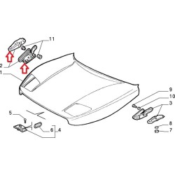 Left bonnet hinge - Fiat Coupe