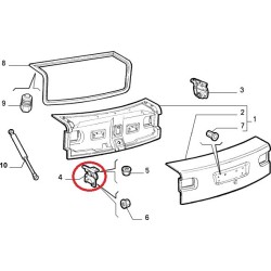 Cerniera sinistra del cofano  - Fiat Punto Cabriolet