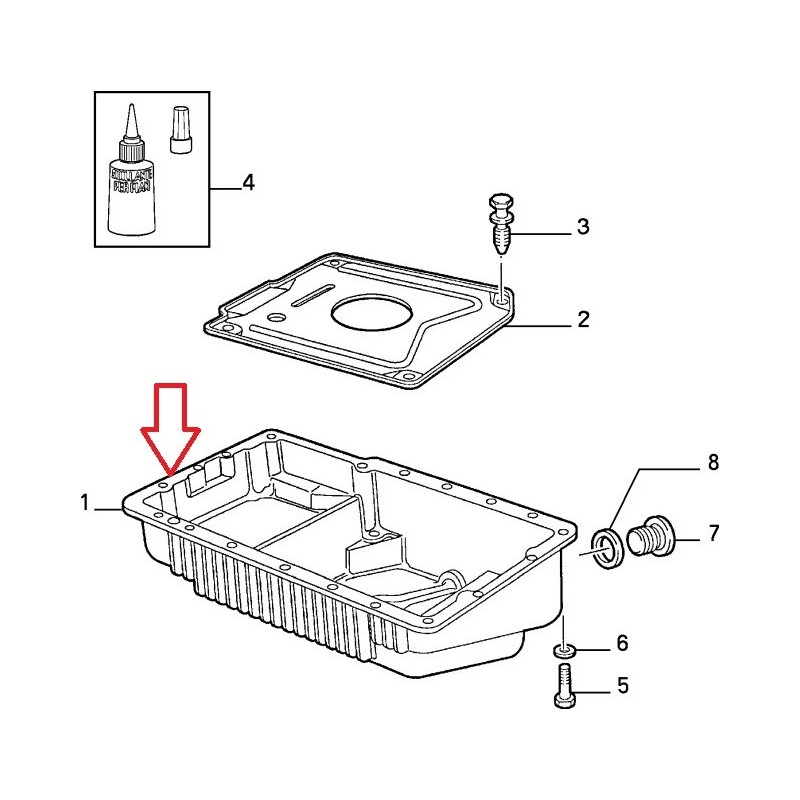 Oil pan  - Alfa Romeo 164 3,0 V6