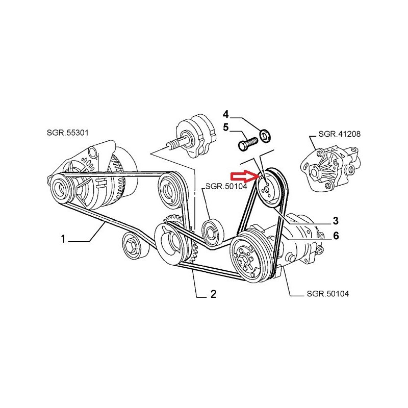 Pulley  - Alfa Romeo GTV / SPIDER