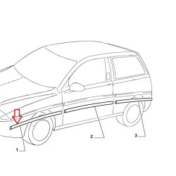 Right molding  - Lancia Ypsilon (2000 - 2003)