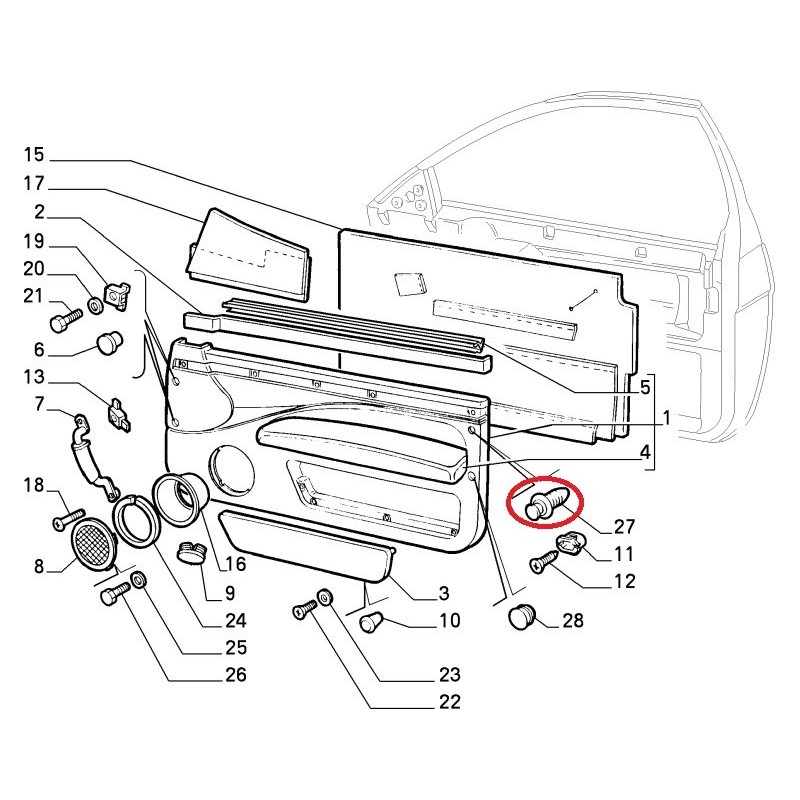 Fastener -  Fiat Coupe