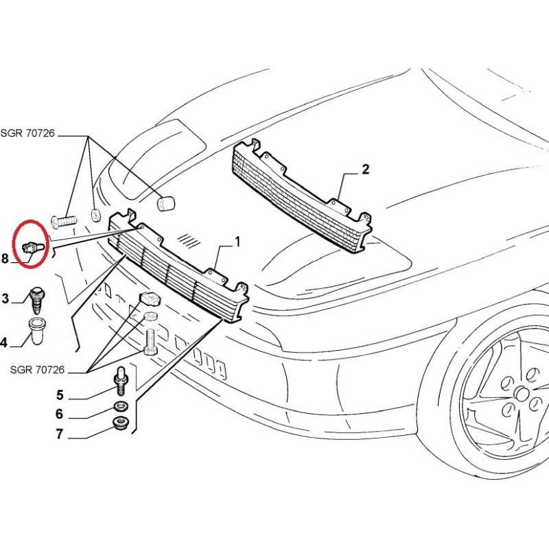 Fastener -  Fiat Coupe