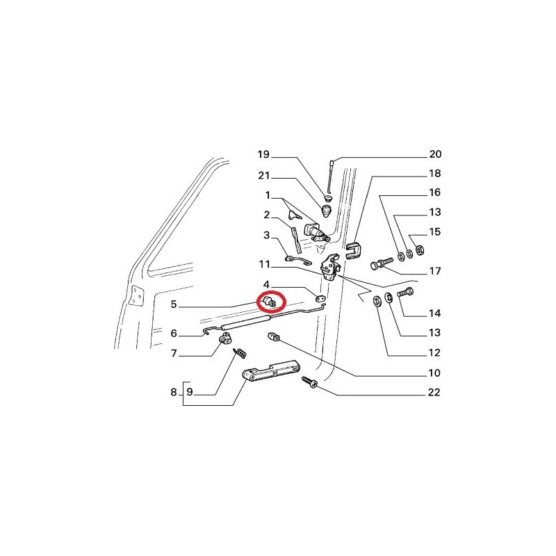 Fastener - Fiat Panda