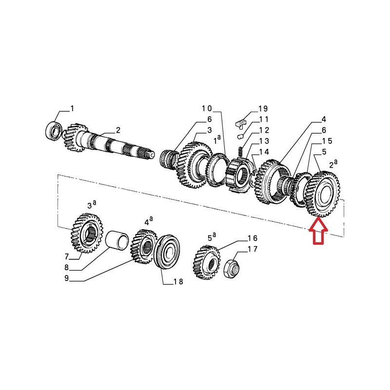 Second gearbox pinion  - Alfa Romeo / Fiat