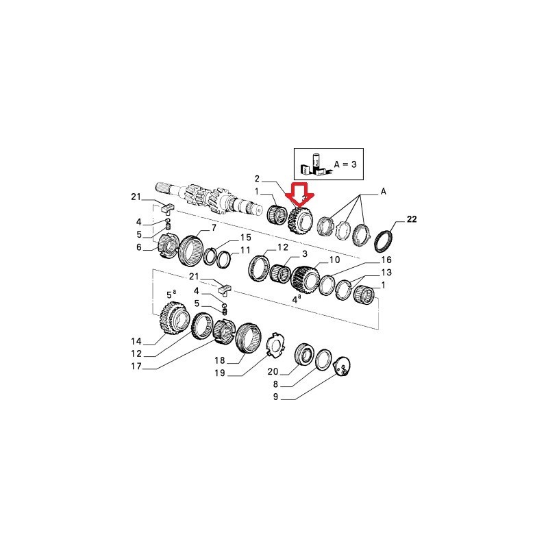 Third gear pinion  - Fiat / Lancia