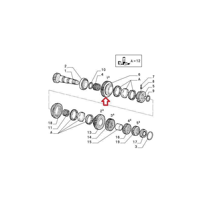 First gearbox pinion   - Alfa Romeo 156 / Fiat Coupe / Lancia Kappa / Thesis