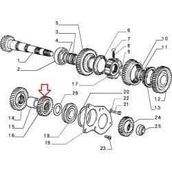 Fourth gearbox pinion - Alfa Romeo / Fiat / Lancia