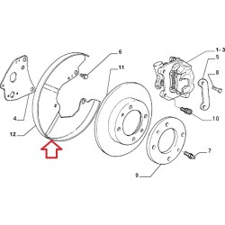 Right brake disc protection - Alfa Romeo / Fiat / Lancia