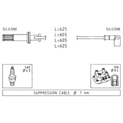 Ignition cable set - Fiat Coupe / Lancia Delta/Thema