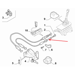 Cable de commande de boite - Alfa Romeo Mito / Fiat Grande Punto / Punto Evo