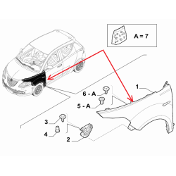 Aile avant gauche - Lancia Ypsilon (2011 -- ....)