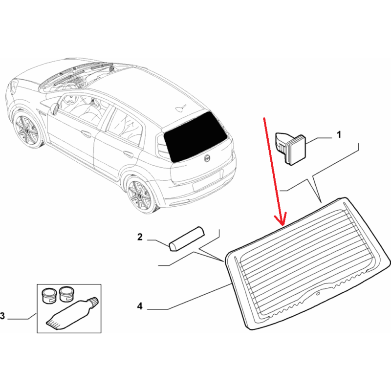 Lunotto atermico - Fiat Punto / Grande Punto