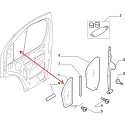 Glace de portière gauche - Fiat Ducato (2006 -- )