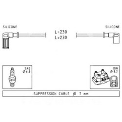 Ignition cable set -  Fiat Cinquecento 0.7