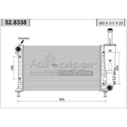 Engine cooling radiator - Fiat Punto II Sporting