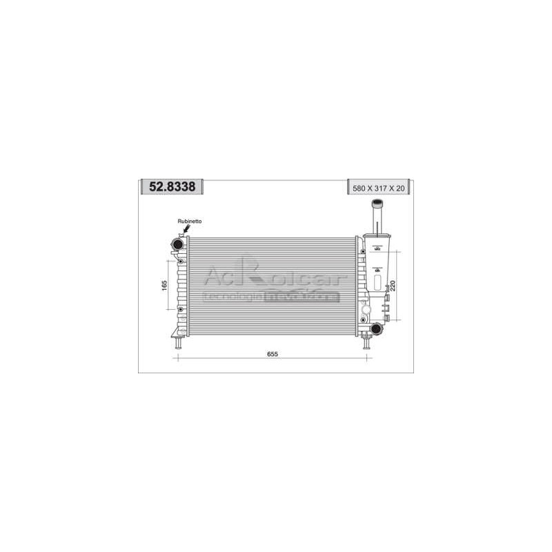 Engine cooling radiator - Fiat Punto II Sporting