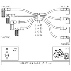 Ignition cable setPunto 1.6/Tempra 1.6 i.e.