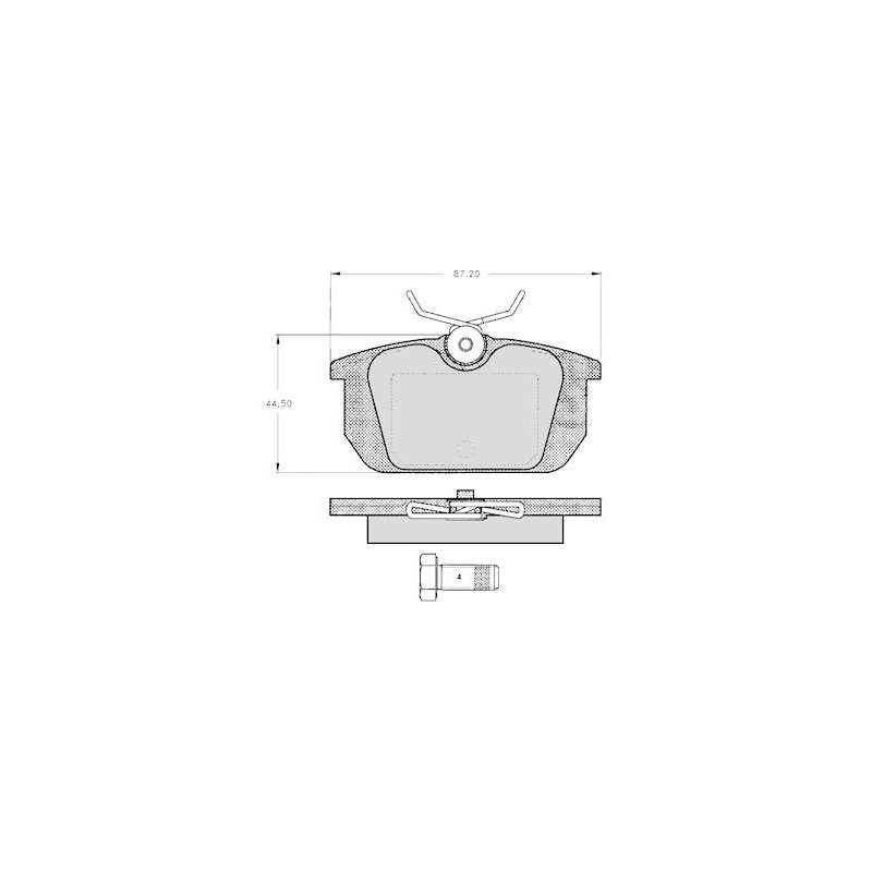 Set di pastiglie freno posteriore 4 "GIRLING"Alfa Romeo/Fiat/Lancia Set di pastiglie freno posteriore 4 "GIRLING"Alfa Romeo/Fiat/Lancia