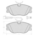 Set of 4 front brake pads "GIRLING" - Fiat / Lancia